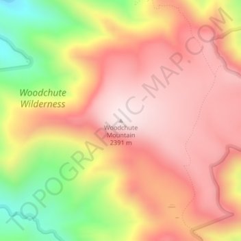 Woodchute Mountain topographic map, elevation, terrain