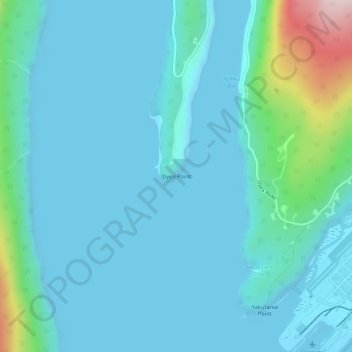 Dyea Point topographic map, elevation, terrain