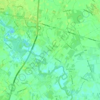 Cendon topographic map, elevation, terrain