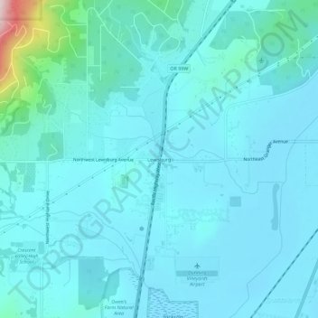 Lewisburg topographic map, elevation, terrain
