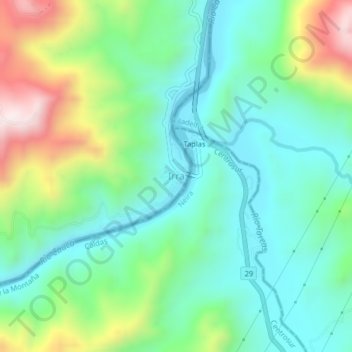 Irra topographic map, elevation, terrain