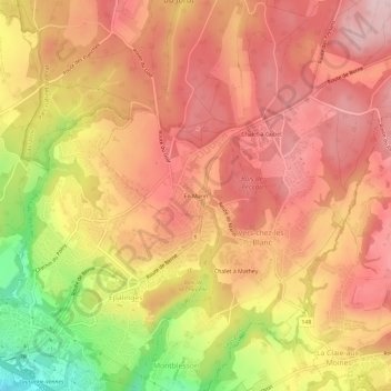 En Marin topographic map, elevation, terrain