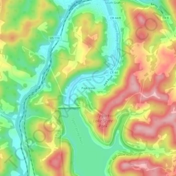 Park View topographic map, elevation, terrain