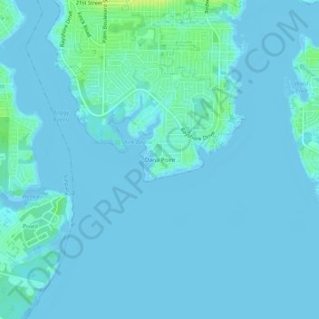 Dana Point topographic map, elevation, terrain