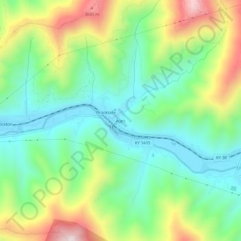 Ages topographic map, elevation, terrain