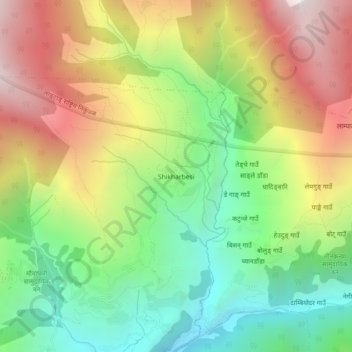 Shikharbesi topographic map, elevation, terrain