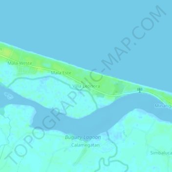 Villa Leonora topographic map, elevation, terrain