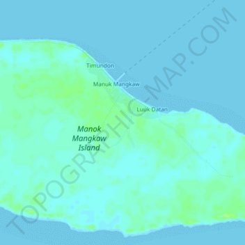 Manuk Mangkaw topographic map, elevation, terrain