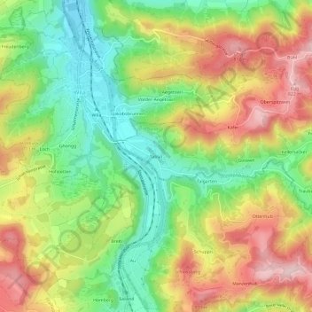 Tablat topographic map, elevation, terrain