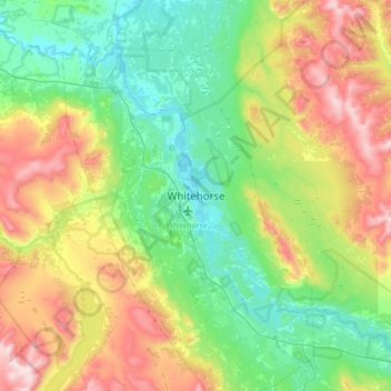 Whitehorse topographic map, elevation, terrain