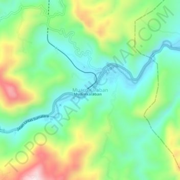 Muaro Kalaban topographic map, elevation, terrain