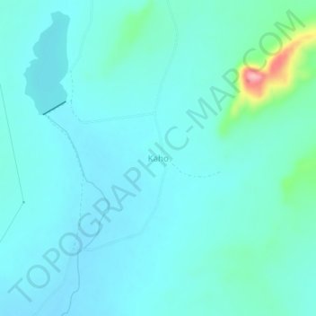 Kaho topographic map, elevation, terrain