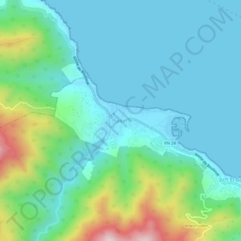 Saket topographic map, elevation, terrain