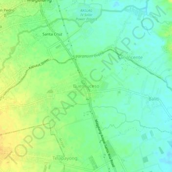 Buensuceso topographic map, elevation, terrain