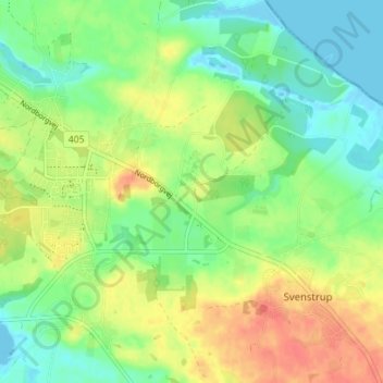 Elsmark topographic map, elevation, terrain