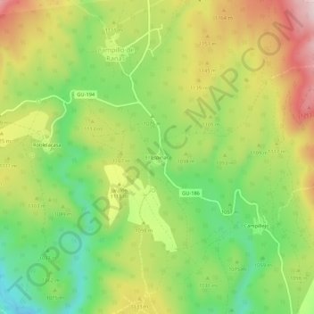 El Espinar topographic map, elevation, terrain