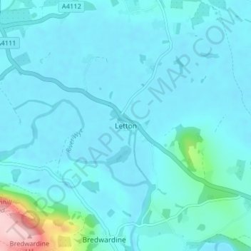 Letton topographic map, elevation, terrain