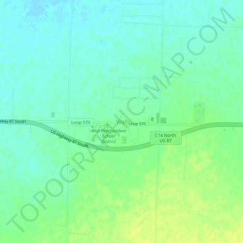 Wall topographic map, elevation, terrain
