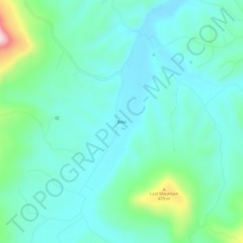 Bass topographic map, elevation, terrain