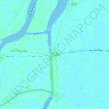 Fundado topographic map, elevation, terrain