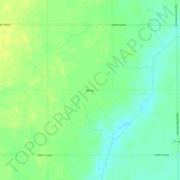 Rands topographic map, elevation, terrain