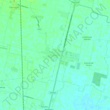 Pozzaglio topographic map, elevation, terrain