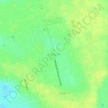 Zango III topographic map, elevation, terrain