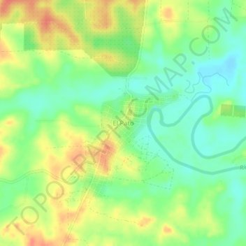El Pato topographic map, elevation, terrain