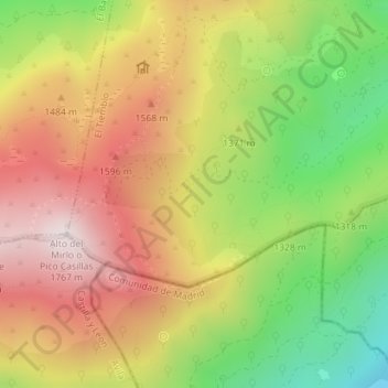 La Yedra topographic map, elevation, terrain