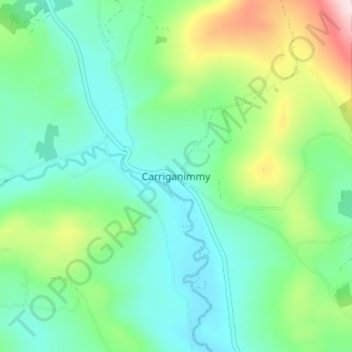 Carriganimmy topographic map, elevation, terrain