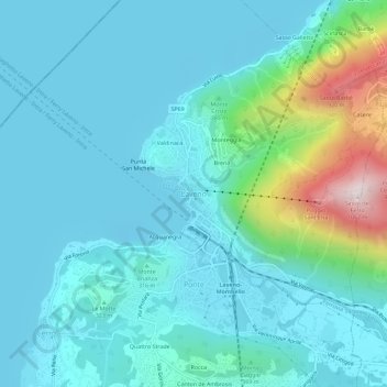 Laveno topographic map, elevation, terrain