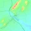 kazaure topographic map, elevation, terrain