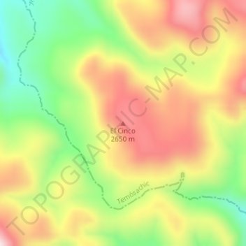 El Cinco topographic map, elevation, terrain