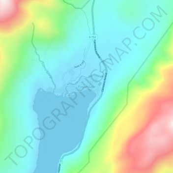 Puyuhuapi topographic map, elevation, terrain