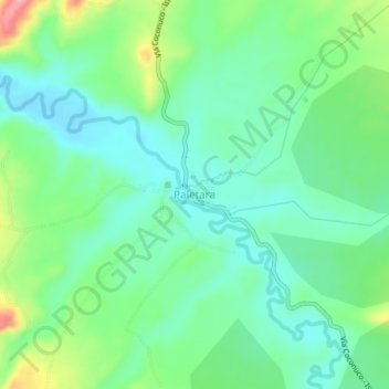 Paletara topographic map, elevation, terrain