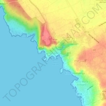 Santa Caterina topographic map, elevation, terrain
