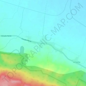 Centeno topographic map, elevation, terrain