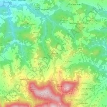 Casa Leone topographic map, elevation, terrain