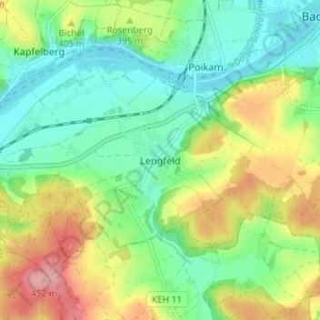 Lengfeld topographic map, elevation, terrain