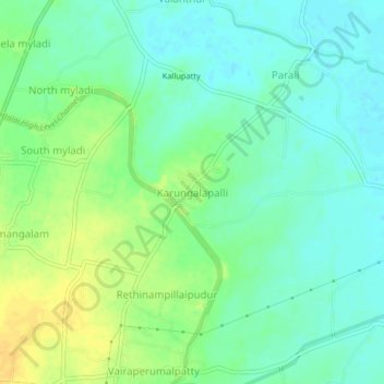 Karungalapalli topographic map, elevation, terrain