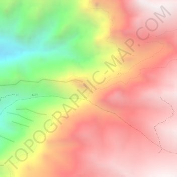 Waqrapukara topographic map, elevation, terrain