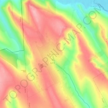 Borosoaia topographic map, elevation, terrain