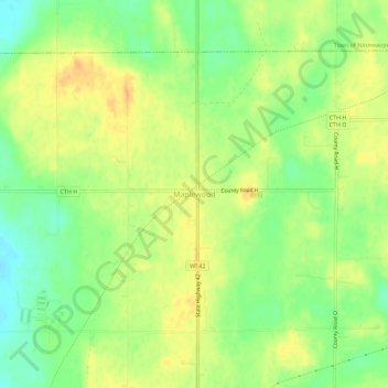 Maplewood topographic map, elevation, terrain