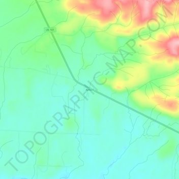 Axford topographic map, elevation, terrain