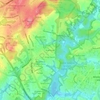 Quail Ridge topographic map, elevation, terrain