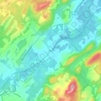 Roys topographic map, elevation, terrain