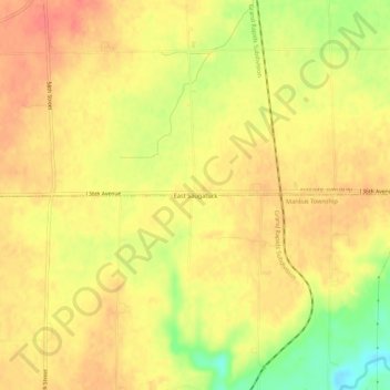 East Saugatuck topographic map, elevation, terrain
