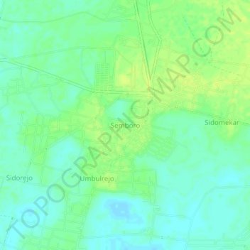 Semboro topographic map, elevation, terrain