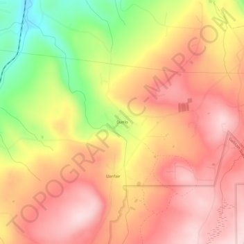 Dunlo topographic map, elevation, terrain