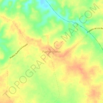 Pueblo Nuevo topographic map, elevation, terrain